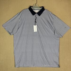 Maelreg Polo Shirt Mens 2XL Blue Performance Golf Moisture Wicking Stretch UPF30